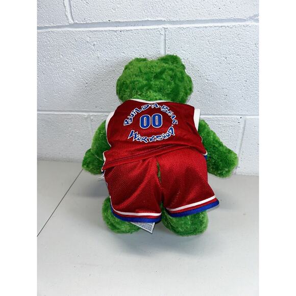 Vintage Build A Bear NBA 1 Green Frog‎ With Ball 19" Basketball Plush Toy Outfit - Picture 2 of 14